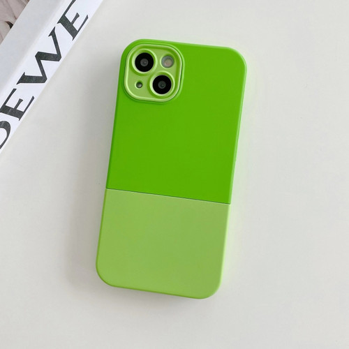 iPhone 14 Pro Max 3 in 1 Liquid Silicone Phone Case - Light Green