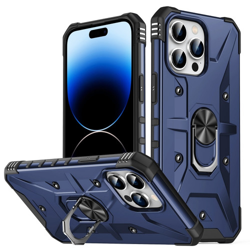 iPhone 14 Pro Max Ring Holder Phone Case  - Blue