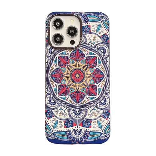 iPhone 14 Pro Max Dual-side Laminating TPU Phone Case - Vintage Totem Flower