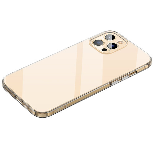 iPhone 14 Pro Max SULADA Frosted Series Shockproof Transparent TPU Phone Case - Gold