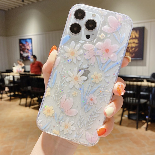 iPhone 14 Pro Max Fresh Small Floral Epoxy TPU Phone Case - D03