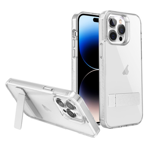 iPhone 14 Pro Max High Transparent Holder Phone Case - White