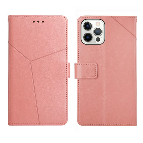 iPhone 14 Pro Max Y Stitching Horizontal Flip Leather Phone Case  - Rose Gold
