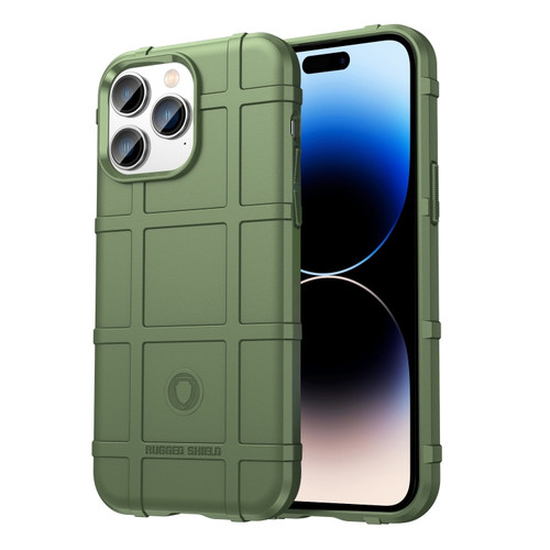 iPhone 14 Pro Max Rugged Shield Full Coverage Shockproof TPU Case  - Green
