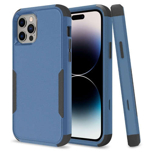 iPhone 14 Pro Max Commuter Shockproof TPU + PC Phone Case  - Royal Blue+Black