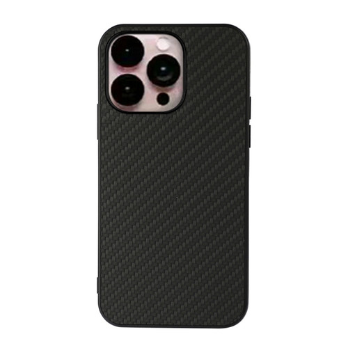 iPhone 14 Pro Max Carbon Fiber Texture Phone Case  - Black