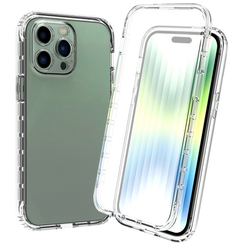 iPhone 14 Pro Max Full Body Shockproof Clear Gradient Phone Case  - Transparent
