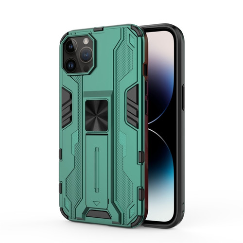 iPhone 14 Pro Max Supersonic PC + TPU Holder Phone Case  - Green