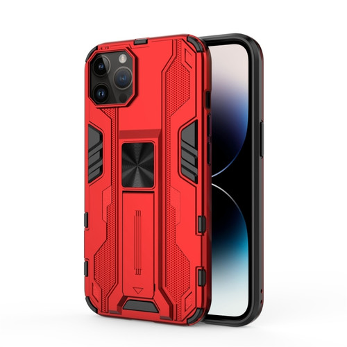 iPhone 14 Pro Max Supersonic PC + TPU Holder Phone Case  - Red