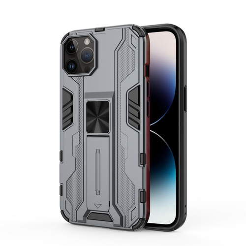 iPhone 14 Pro Max Supersonic PC + TPU Holder Phone Case  - Grey