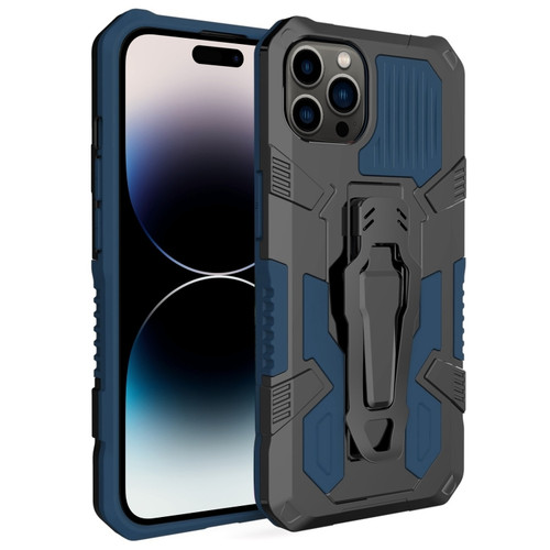iPhone 14 Pro Max Machine Armor Warrior PC + TPU Phone Case  - Blue