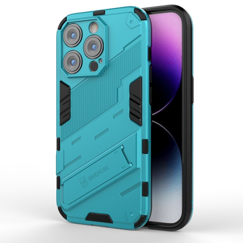 iPhone 14 Pro Max Punk Armor 2 in 1 PC + TPU Phone Case  - Blue