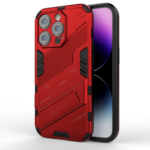 iPhone 14 Pro Max Punk Armor 2 in 1 PC + TPU Phone Case  - Red