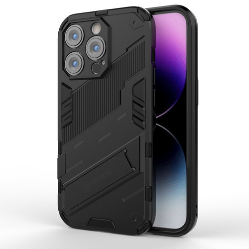 iPhone 14 Pro Max Punk Armor 2 in 1 PC + TPU Phone Case  - Black