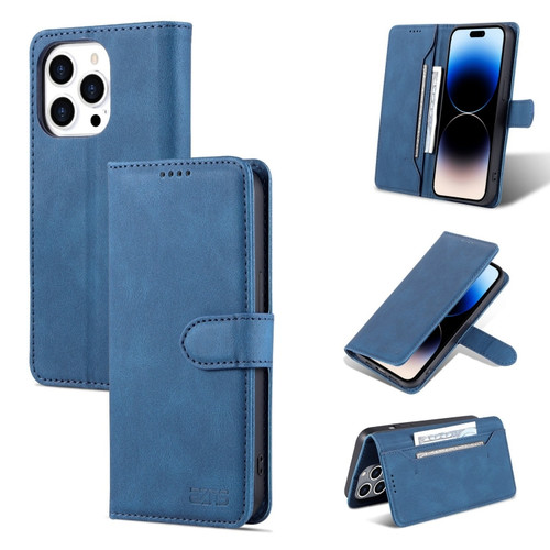iPhone 14 Pro Max AZNS Dream Second Generation Skin Feel PU+TPU Horizontal Flip Leather Phone Case  - Blue