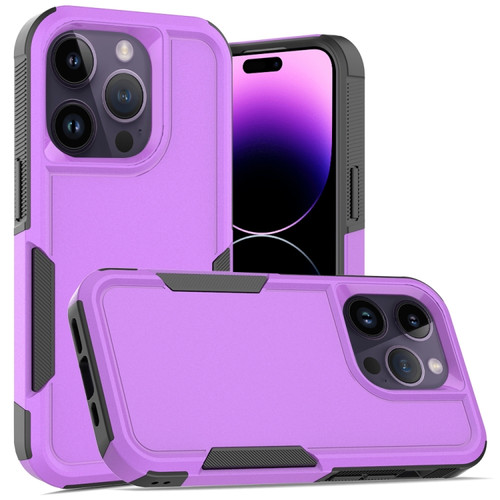 iPhone 14 Pro Max Soft TPU Hard PC Phone Case  - Purple