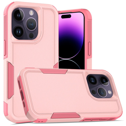 iPhone 14 Pro Max Soft TPU Hard PC Phone Case  - Pink