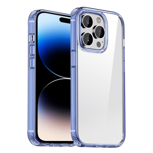 iPhone 14 Pro Max Crystal Clear Shockproof Phone Case  - Transparent Blue