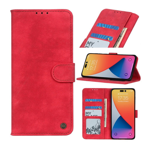 iPhone 14 Pro Max Antelope Texture Leather Case  - Red