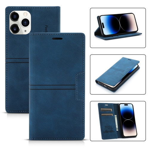 iPhone 14 Pro Max Magnetic Leather Phone Case  - Blue