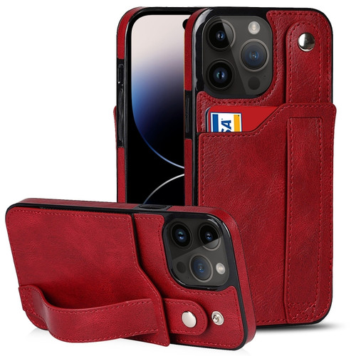 iPhone 14 Pro Max Wrist Strap Holder Phone Case  - Red