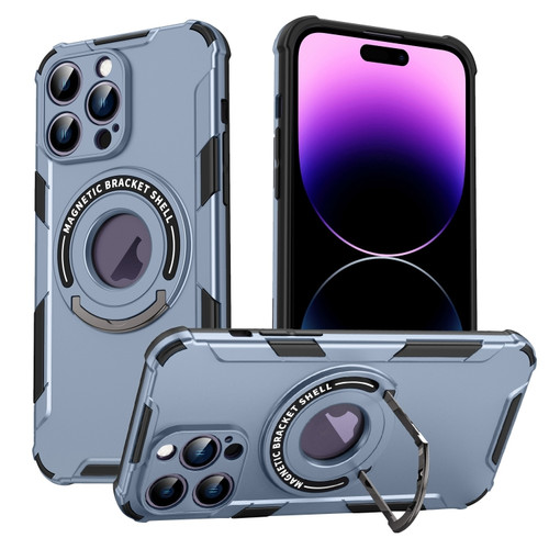 iPhone 14 Pro MagSafe Magnetic Holder Phone Case - Blue
