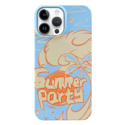 iPhone 14 Pro Painted Pattern PC Phone Case - Summer Party