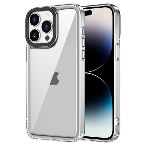 iPhone 14 Pro Transparent Acrylic + TPU Shockproof Phone Case - Transparent