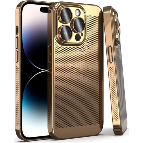iPhone 14 Pro Fine Mesh Cooling Phone Case - Gold
