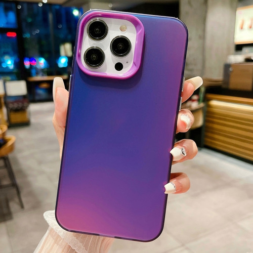 iPhone 14 Pro IMD Colorful Gradient PC + Acrylic Phone Case - Purple