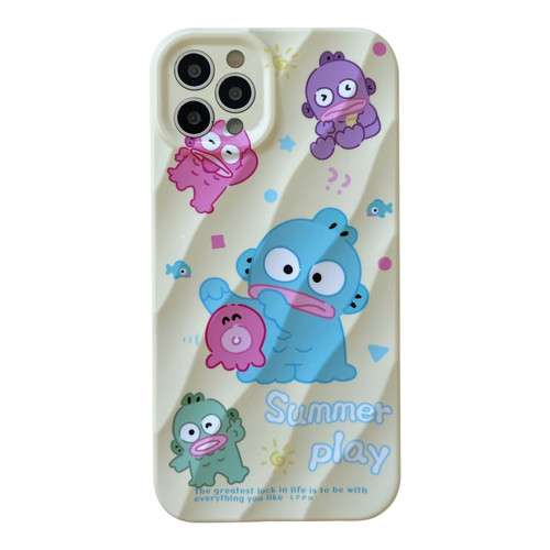 iPhone 14 Pro 2 in 1 Minimalist Pattem PC Shockproof Phone Case - Clownfish