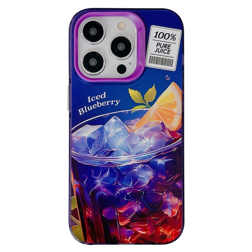iPhone 14 Pro Orange TPU Hybrid PC Phone Case - Purple