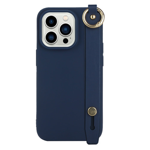 iPhone 14 Pro Wrist Strap Holder TPU Phone Case - Royal Blue