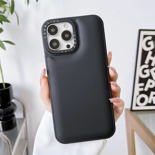iPhone 14 Pro Liquid Silicone Bread Bubble Phone Case - Black