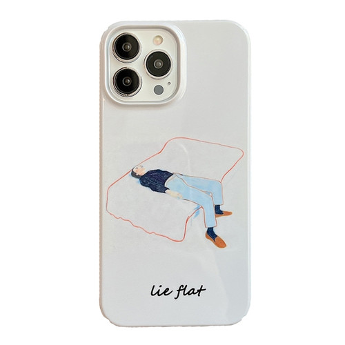 iPhone 14 Pro Cartoon Film Craft Hard PC Phone Case - Lie Flat