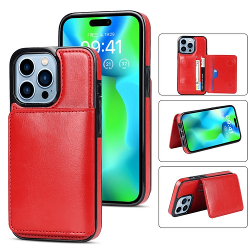 iPhone 14 Pro Shockproof PU + TPU Phone Case - Red