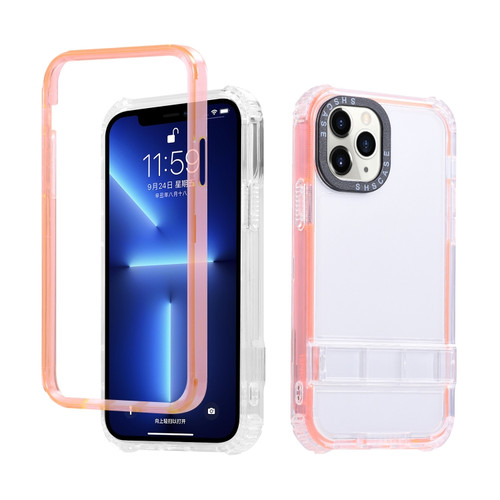 iPhone 14 Pro 2 in 1 360 Invisible Holder Phone Case - Orange