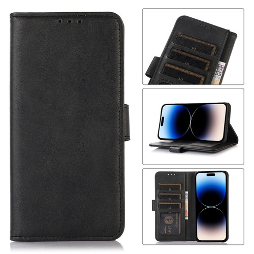 iPhone 14 Pro Cow Texture Leather Phone Case  - Black