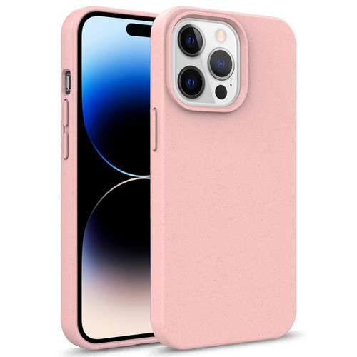 iPhone 14 Pro Starry Series Shockproof Straw Material + TPU Protective Phone Case  - Pink