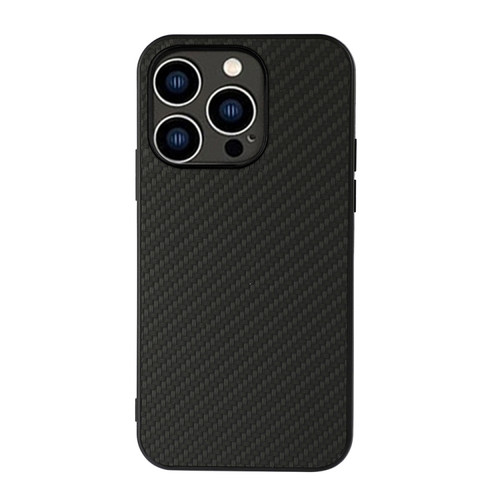 iPhone 14 Pro Carbon Fiber Texture Phone Case  - Black