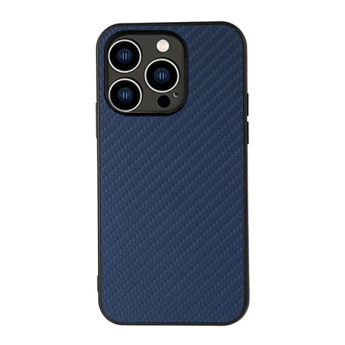 iPhone 14 Pro Carbon Fiber Texture Phone Case  - Blue