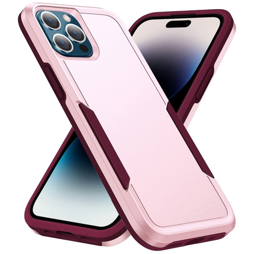 iPhone 14 Pro Pioneer Armor Heavy Duty Shockproof Phone Case - Pink