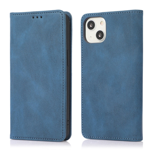 iPhone 14 Pro Strong Magnetic Leather Case - Blue