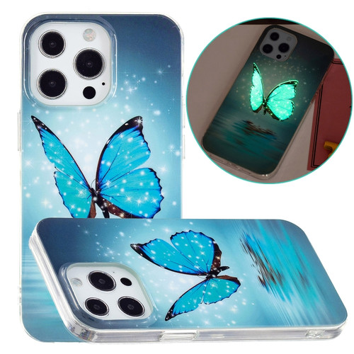 iPhone 14 Pro Luminous TPU Soft Phone Case - Butterfly