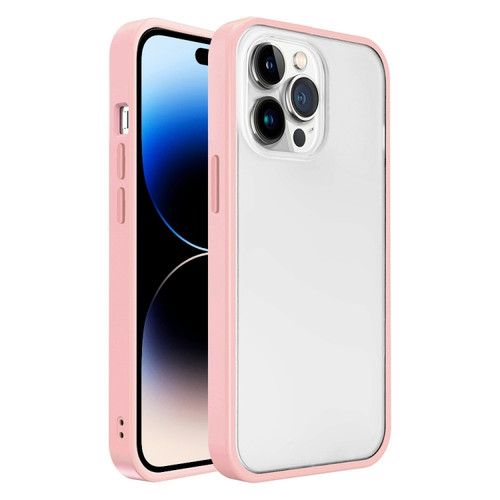 iPhone 14 Pro Translucent Skin Feel Frosted Phone Case - Pink