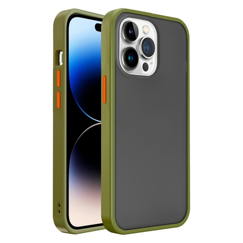 iPhone 14 Pro Translucent Skin Feel Frosted Phone Case - Green