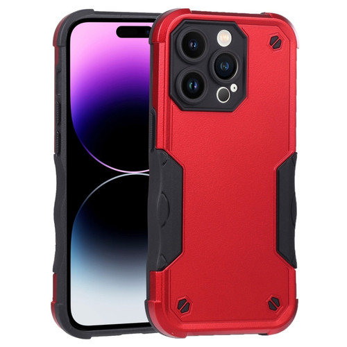 iPhone 14 Pro Non-slip Shockproof Armor Phone Case - Red