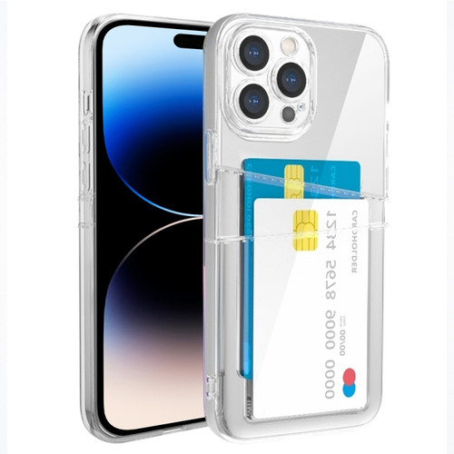 iPhone 14 Pro Dual Card TPU Phone Case - Transparent