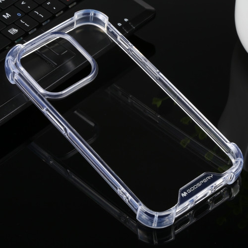iPhone 14 Pro MERCURY GOOSPERY Four-Corner Shockproof Soft Case - Transparent
