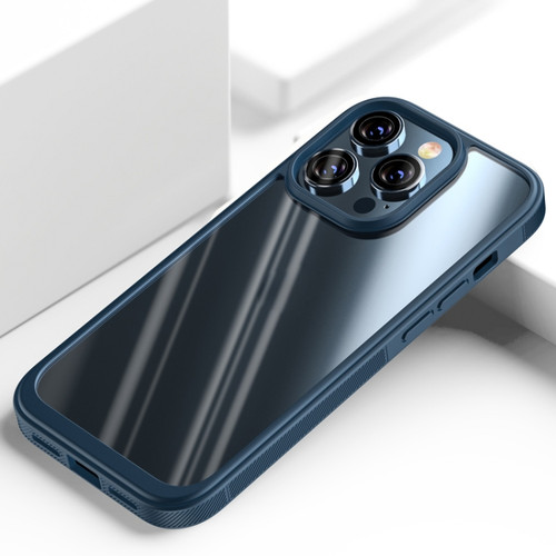 iPhone 14 Pro Shockproof TPU + PC Phone Case - Navy Blue